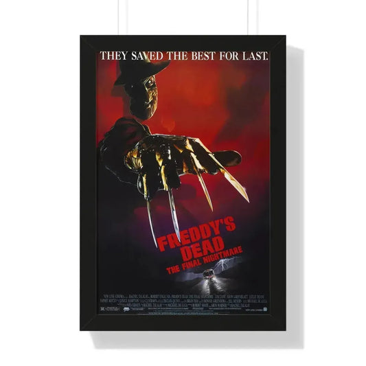 FREDDY'S DEAD THE FINAL NIGHTMARE 1991 - Framed Movie Poster 16″ x 24″ Black - The Sticker Space
