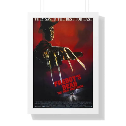 FREDDY'S DEAD THE FINAL NIGHTMARE 1991 - Framed Movie Poster 16″ x 24″ White - The Sticker Space
