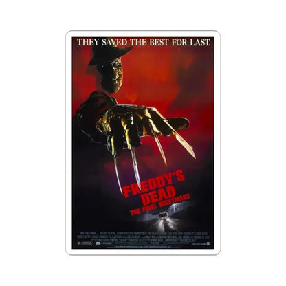 FREDDY'S DEAD THE FINAL NIGHTMARE 1991 Movie Poster - STICKER Vinyl Kiss-Cut Decal 2 Inch White - The Sticker Space