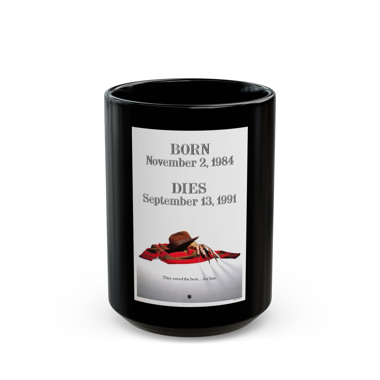 FREDDY'S DEAD (TEASER) 1991 Movie Poster - Black Coffee Mug-15oz-The Sticker Space