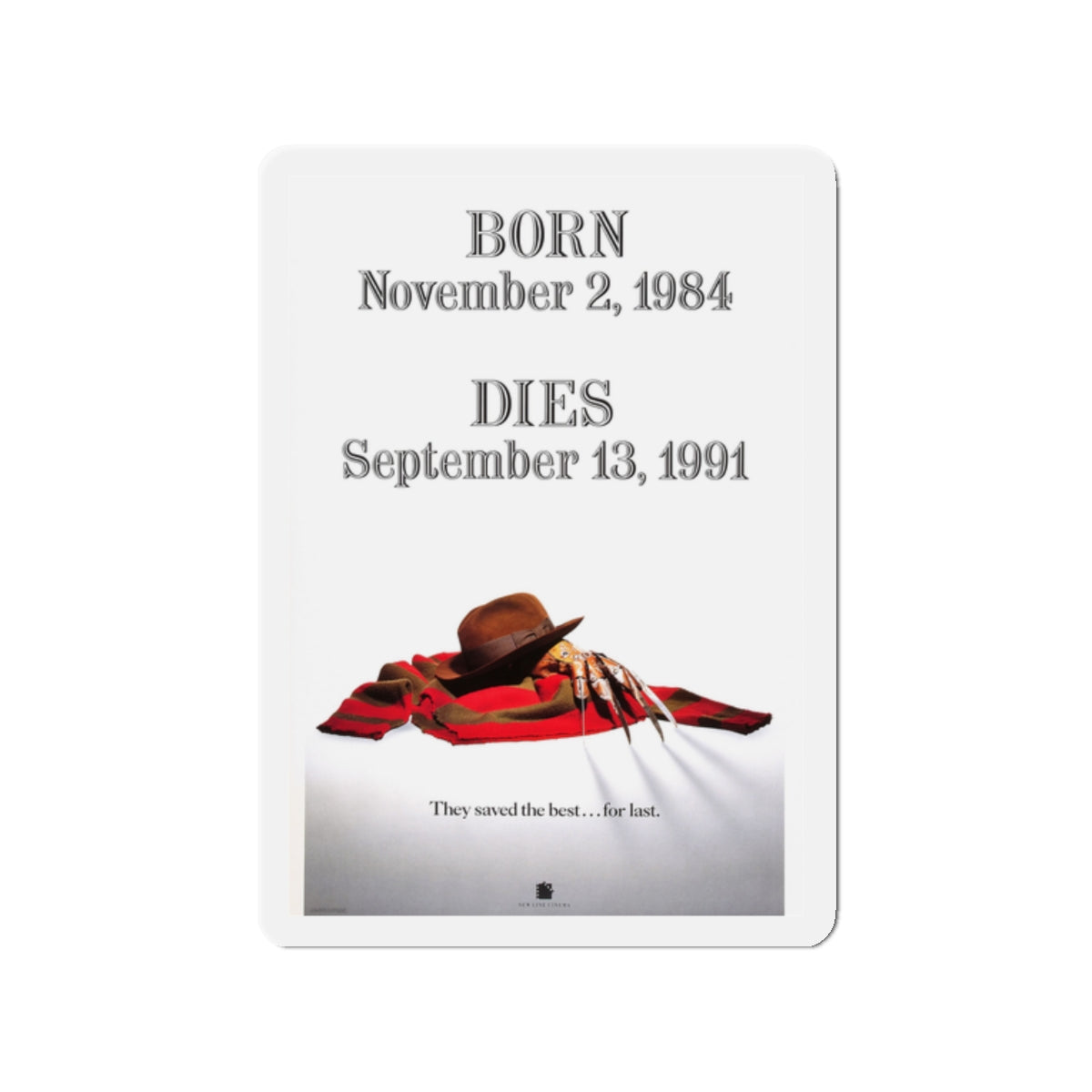 FREDDY'S DEAD (TEASER) 1991 Movie Poster - Die-Cut Magnet-2" x 2"-The Sticker Space