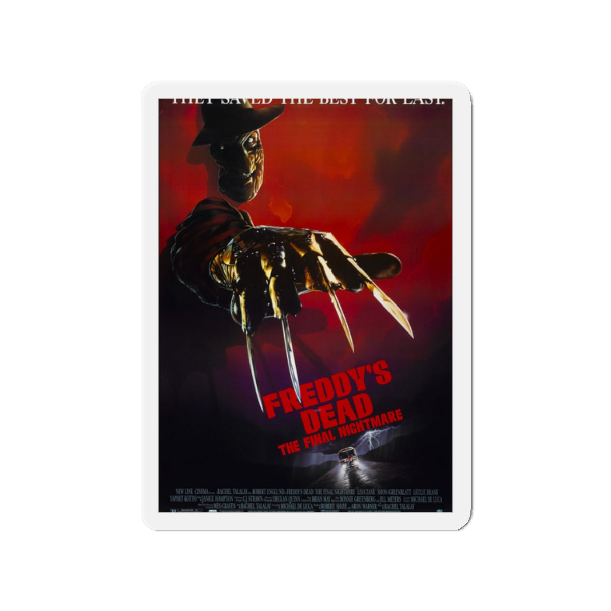 FREDDY'S DEAD THE FINAL NIGHTMARE 1991 Movie Poster - Die-Cut Magnet-2" x 2"-The Sticker Space