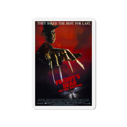 FREDDY'S DEAD THE FINAL NIGHTMARE 1991 Movie Poster - Die-Cut Magnet-4" x 4"-The Sticker Space