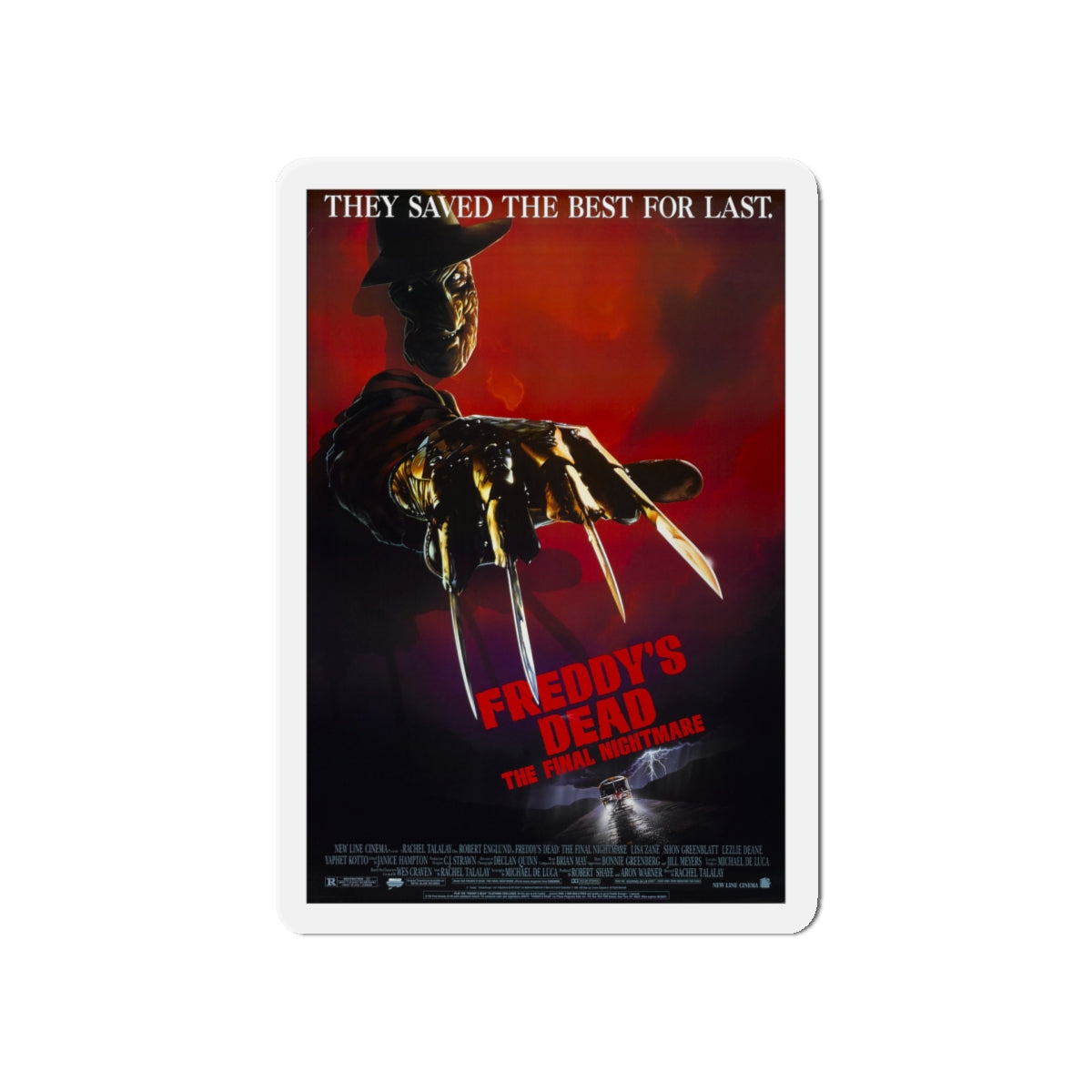 FREDDY'S DEAD THE FINAL NIGHTMARE 1991 Movie Poster - Die-Cut Magnet-5" x 5"-The Sticker Space