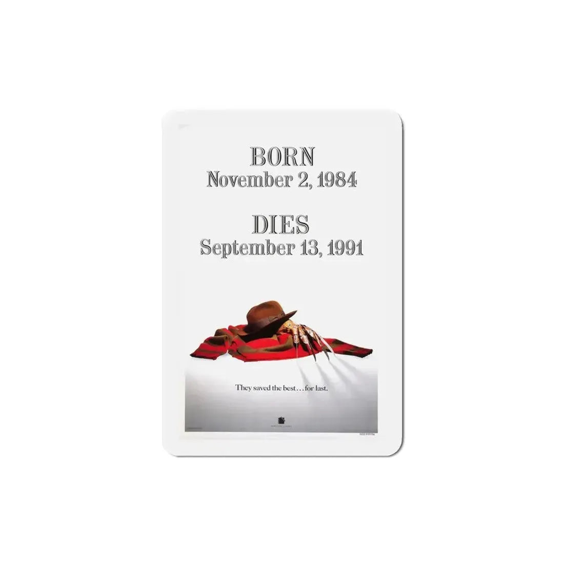 Freddys Dead The Final Nightmare 1991 Movie Poster Refrigerator Magnet - The Sticker Space