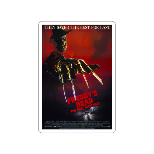 FREDDY'S DEAD THE FINAL NIGHTMARE 1991 Movie Poster STICKER Vinyl Die-Cut Decal-2 Inch-The Sticker Space