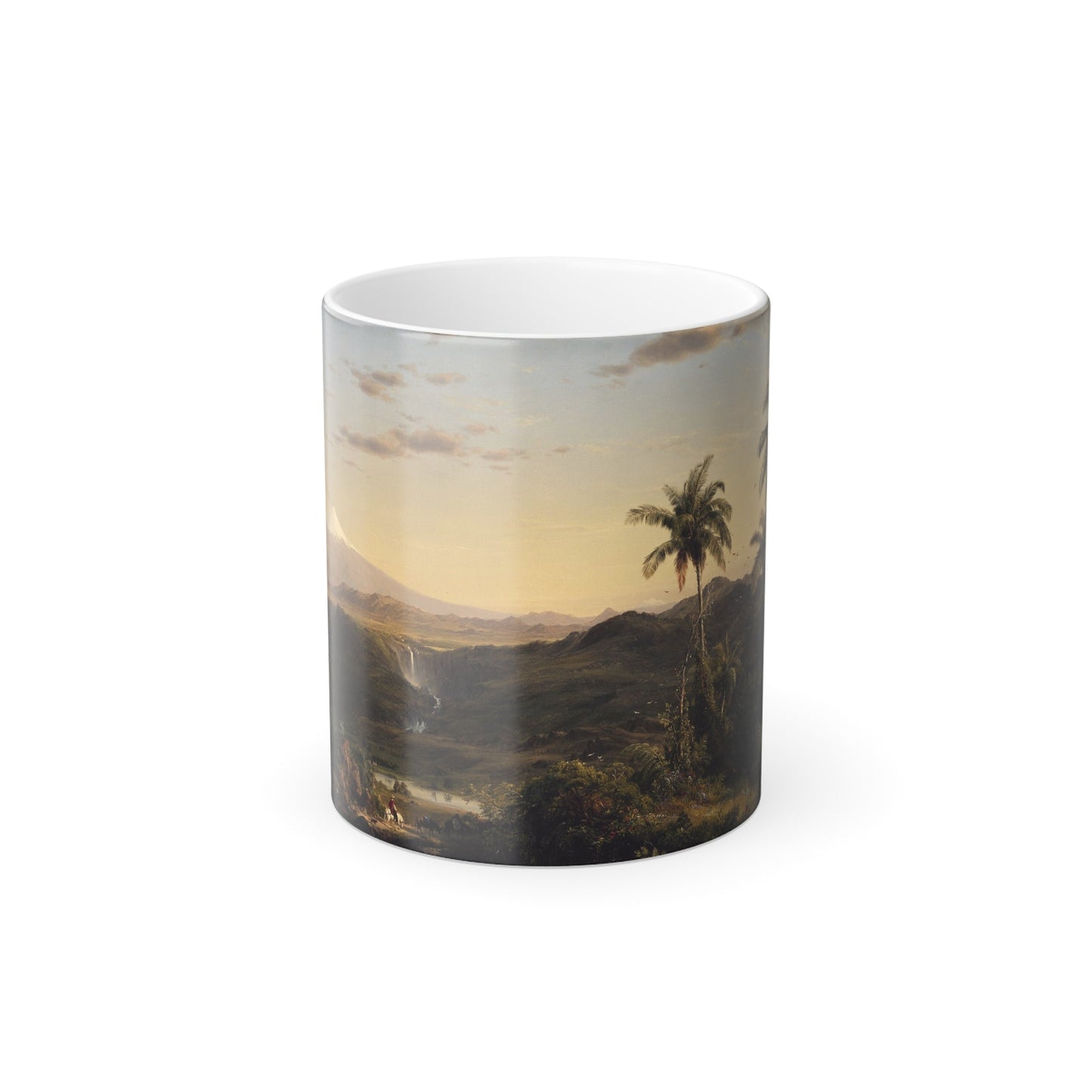 Frederic Edwin Church (1826-1900) Cotopaxi - oil on canvas 1855 - Color Changing Mug 11oz-11oz-The Sticker Space