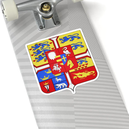 Frederic VI of Denmark Arms (Denmark) (Coat of Arms) STICKER Vinyl Kiss-Cut Decal - The Sticker Space