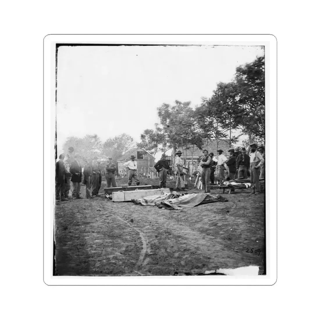 Fredericksburg, Va. Burial of Unoin Soldiers (U.S. Civil War) STICKER Vinyl Kiss-Cut Decal 6 Inch White - The Sticker Space