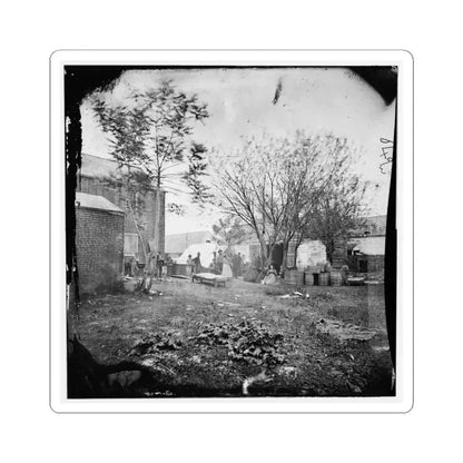 Fredericksburg, Va. Cooking Tent of the U.S. Sanitary Commission (U.S. Civil War) STICKER Vinyl Kiss-Cut Decal 4 Inch White - The Sticker Space