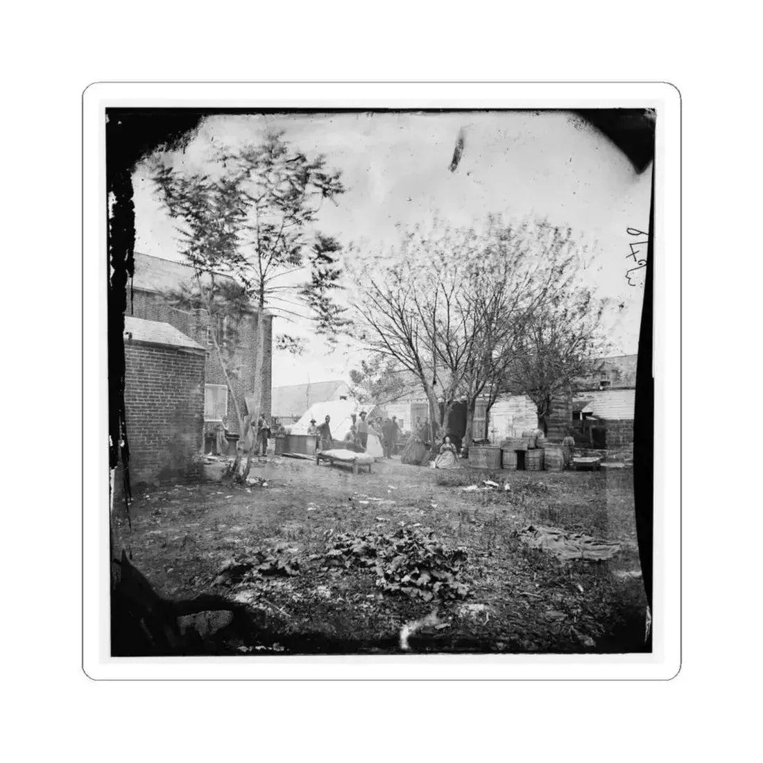 Fredericksburg, Va. Cooking Tent of the U.S. Sanitary Commission (U.S. Civil War) STICKER Vinyl Kiss-Cut Decal 6 Inch White - The Sticker Space