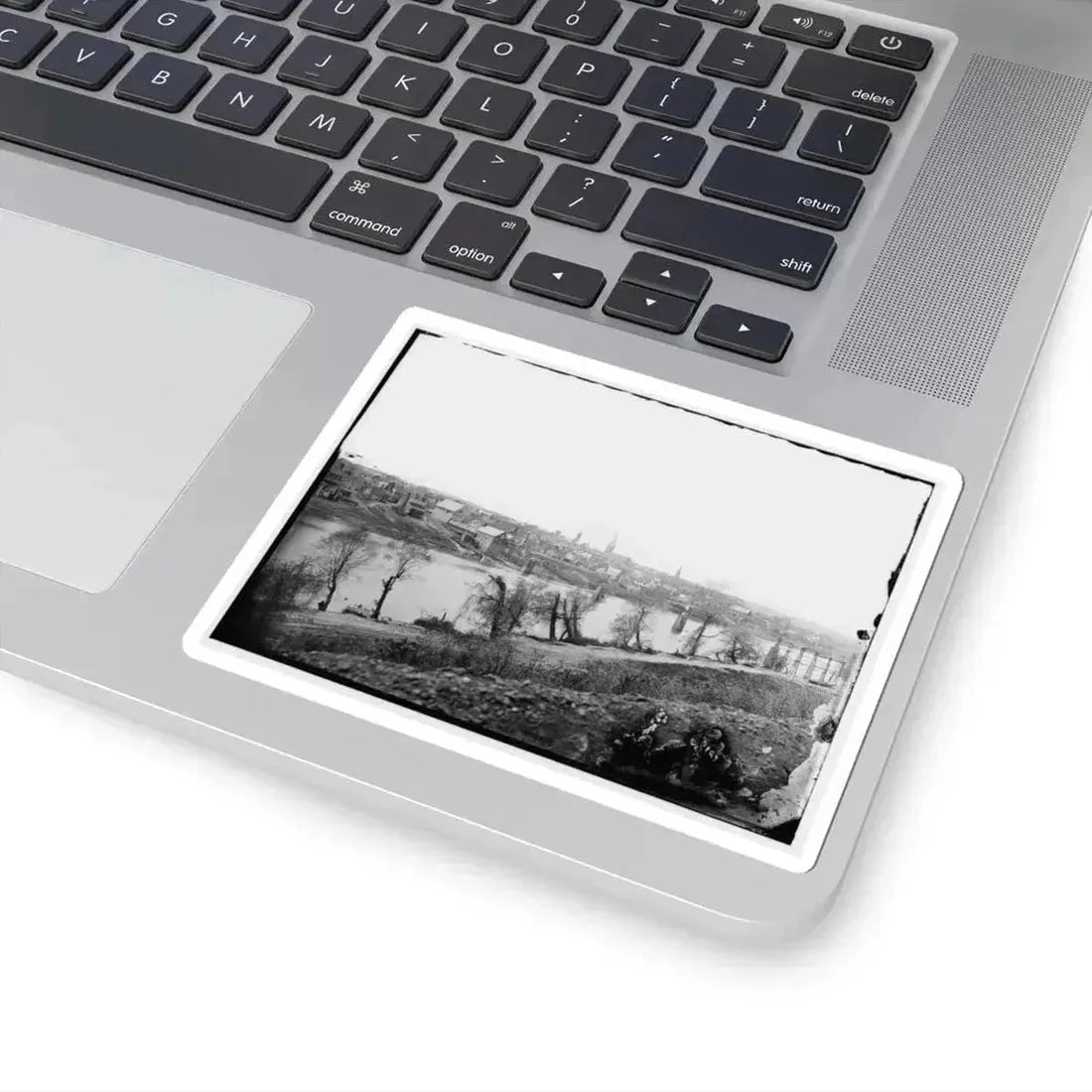 Fredericksburg, Va. View of Town From East Bank of the Rappahannock (U.S. Civil War) STICKER Vinyl Kiss-Cut Decal - The Sticker Space