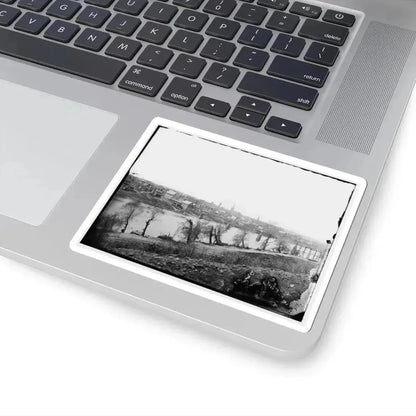 Fredericksburg, Va. View of Town From East Bank of the Rappahannock (U.S. Civil War) STICKER Vinyl Kiss-Cut Decal - The Sticker Space