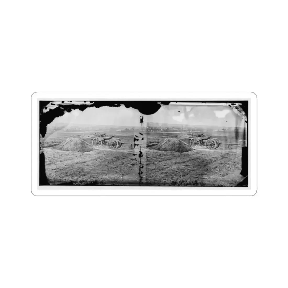 Fredericksburg, Va. View of Town From Tyler's Battery (U.S. Civil War) STICKER Vinyl Kiss-Cut Decal 2 Inch White - The Sticker Space