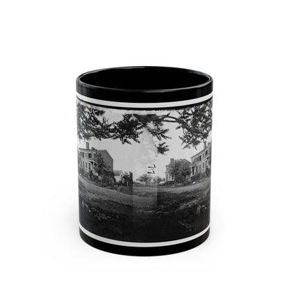 Fredericksburg, Va. Houses Damaged By The Shelling Of December 13, 1862 (U.S. Civil War) Black Coffee Mug-11oz-The Sticker Space