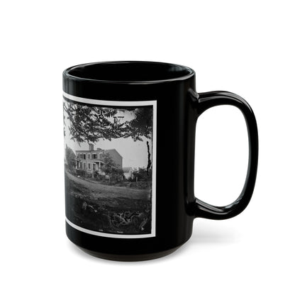 Fredericksburg, Va. Houses Damaged By The Shelling Of December 13, 1862 (U.S. Civil War) Black Coffee Mug-The Sticker Space