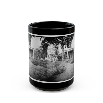 Fredericksburg, Va. Marye House, With Rifle Pits In Front (U.S. Civil War) Black Coffee Mug-15oz-The Sticker Space