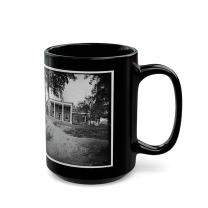 Fredericksburg, Va. Marye House, With Rifle Pits In Front (U.S. Civil War) Black Coffee Mug-The Sticker Space