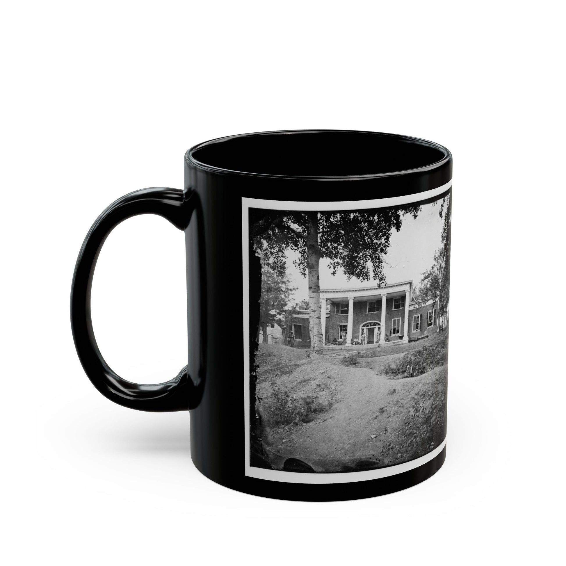 Fredericksburg, Va. Marye House, With Rifle Pits In Front (U.S. Civil War) Black Coffee Mug-The Sticker Space