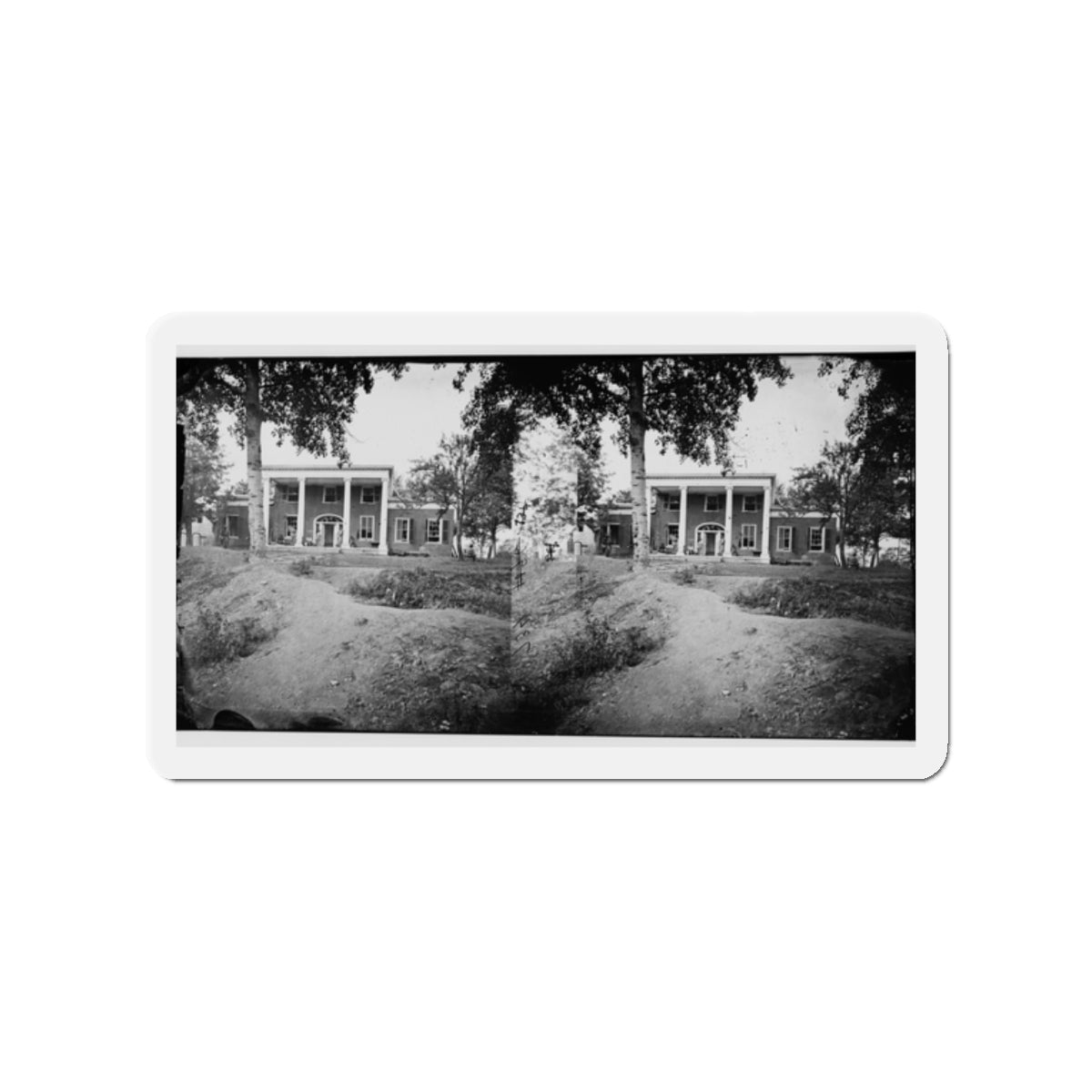 Fredericksburg, Va. Marye House, With Rifle Pits In Front (U.S. Civil War) Refrigerator Magnet-2" x 2"-The Sticker Space