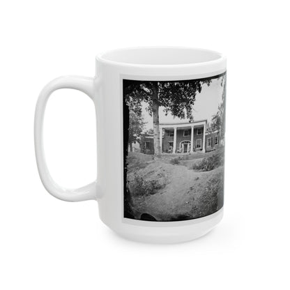 Fredericksburg, Va. Marye House, With Rifle Pits In Front (U.S. Civil War) White Coffee Mug