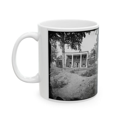 Fredericksburg, Va. Marye House, With Rifle Pits In Front (U.S. Civil War) White Coffee Mug