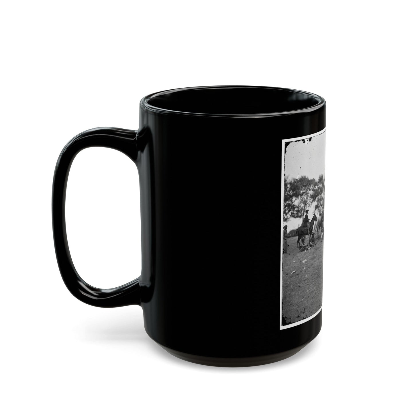 Fredericksburg, Va. Soldiers Filling Canteens (U.S. Civil War) Black Coffee Mug-The Sticker Space