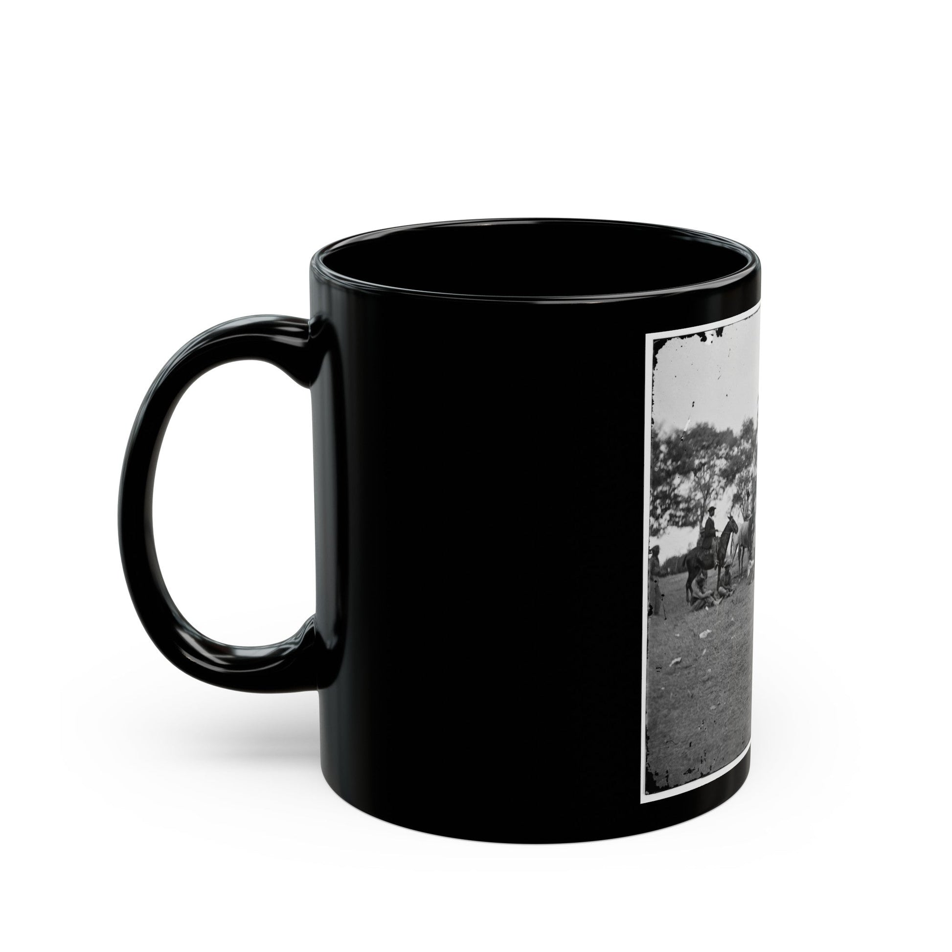 Fredericksburg, Va. Soldiers Filling Canteens (U.S. Civil War) Black Coffee Mug-The Sticker Space