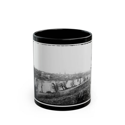 Fredericksburg, Va. View Of Town From East Bank Of The Rappahannock (U.S. Civil War) Black Coffee Mug-11oz-The Sticker Space