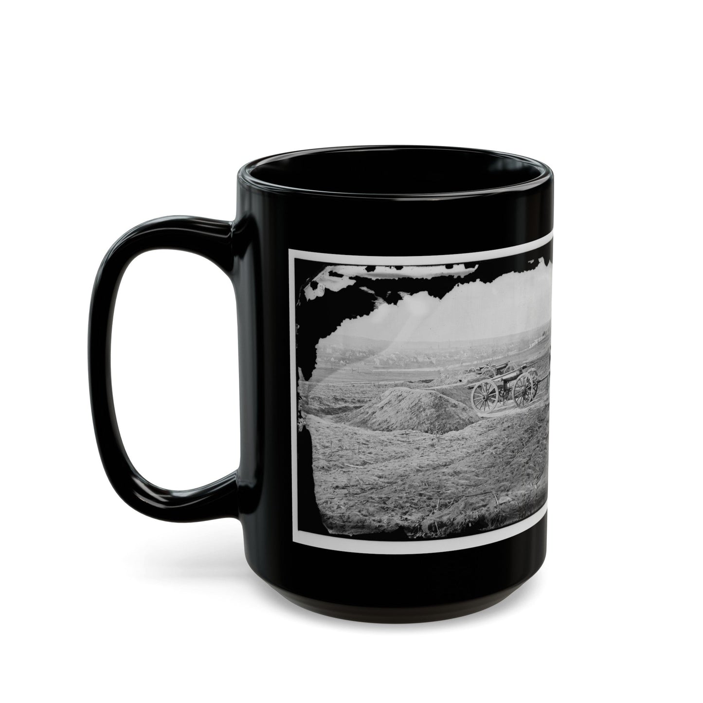 Fredericksburg, Va. View Of Town From Tyler's Battery (U.S. Civil War) Black Coffee Mug-The Sticker Space