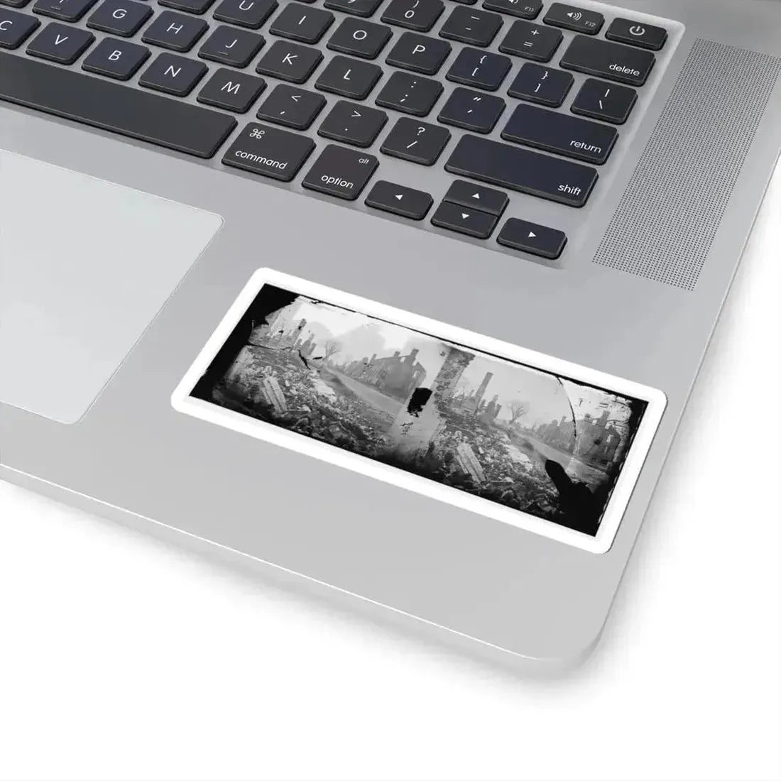 Fredericksburg, Virginia . Ruins of Houses (U.S. Civil War) STICKER Vinyl Kiss-Cut Decal - The Sticker Space