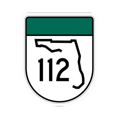 Free Florida 112 (Florida) (Road Sign) STICKER Vinyl Kiss-Cut Decal 2 Inch White - The Sticker Space