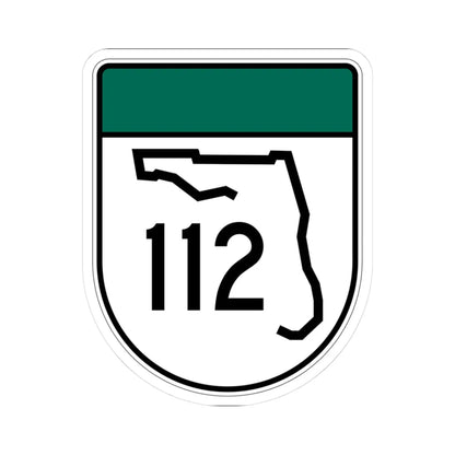 Free Florida 112 (Florida) (Road Sign) STICKER Vinyl Kiss-Cut Decal 3 Inch White - The Sticker Space