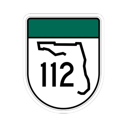 Free Florida 112 (Florida) (Road Sign) STICKER Vinyl Kiss-Cut Decal 4 Inch White - The Sticker Space
