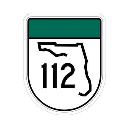 Free Florida 112 (Florida) (Road Sign) STICKER Vinyl Kiss-Cut Decal 6 Inch White - The Sticker Space