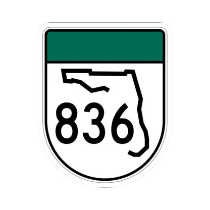 Free Florida 836 (Florida) (Road Sign) STICKER Vinyl Kiss-Cut Decal 2 Inch White - The Sticker Space