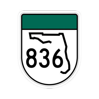 Free Florida 836 (Florida) (Road Sign) STICKER Vinyl Kiss-Cut Decal 3 Inch White - The Sticker Space