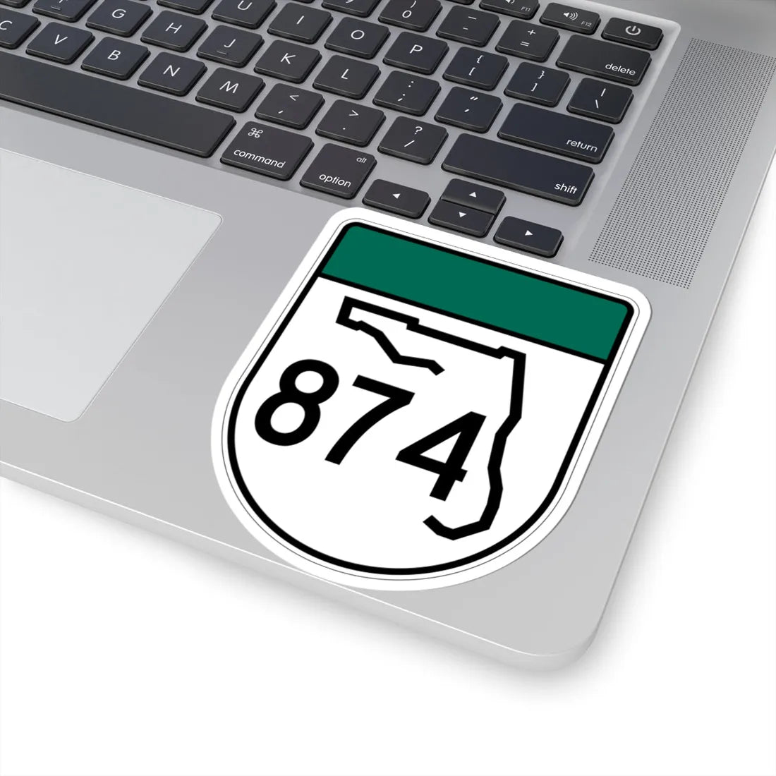 Free Florida 874 (Florida) (Road Sign) STICKER Vinyl Kiss-Cut Decal - The Sticker Space