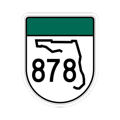 Free Florida 878 (Florida) (Road Sign) STICKER Vinyl Kiss-Cut Decal 4 Inch White - The Sticker Space