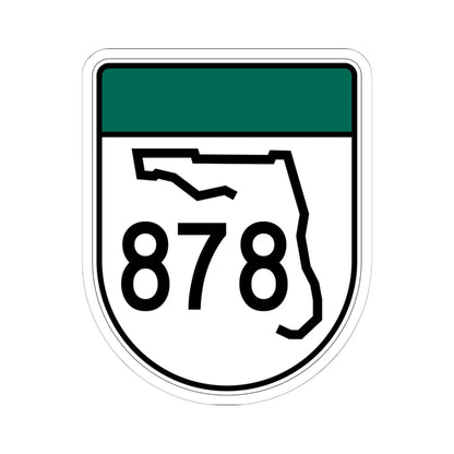 Free Florida 878 (Florida) (Road Sign) STICKER Vinyl Kiss-Cut Decal 6 Inch White - The Sticker Space