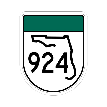 Free Florida 924 (Florida) (Road Sign) STICKER Vinyl Kiss-Cut Decal 4 Inch White - The Sticker Space