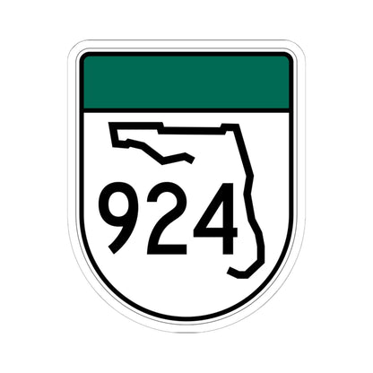 Free Florida 924 (Florida) (Road Sign) STICKER Vinyl Kiss-Cut Decal 6 Inch White - The Sticker Space