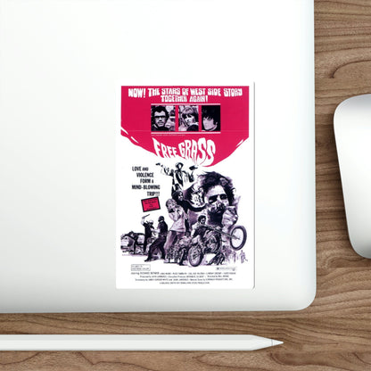 Free Grass 1969 Movie Poster STICKER Vinyl Die-Cut Decal-The Sticker Space