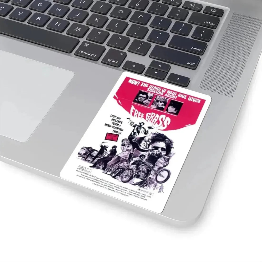 Free Grass 1969 Movie Poster - STICKER Vinyl Kiss-Cut Decal - The Sticker Space