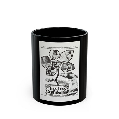 FREE LOVE CONFIDENTIAL 1967 Movie Poster - Black Coffee Mug-11oz-The Sticker Space