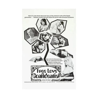 FREE LOVE CONFIDENTIAL 1967 - Paper Movie Poster - The Sticker Space