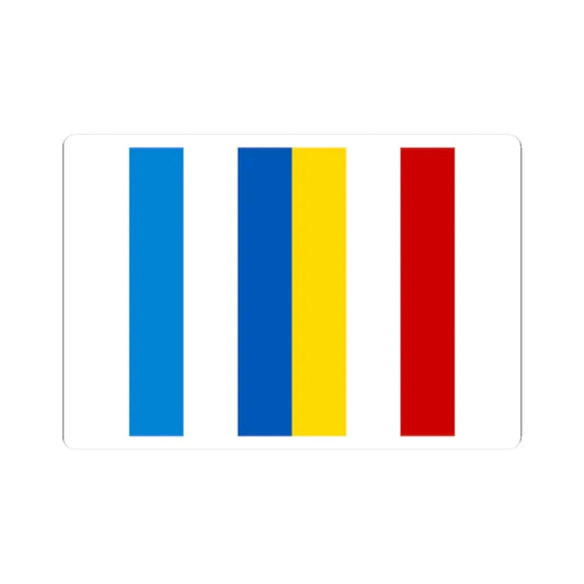 Free Russia Ukraine Belarus solidarity flag 2 (Ukraine) STICKER Vinyl Kiss-Cut Decal 2 Inch White - The Sticker Space