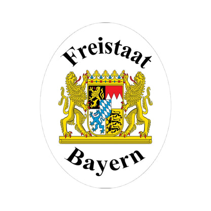 Free State of Bavaria Sign (Germany) (Coat of Arms) STICKER Vinyl Kiss-Cut Decal 4 Inch White - The Sticker Space
