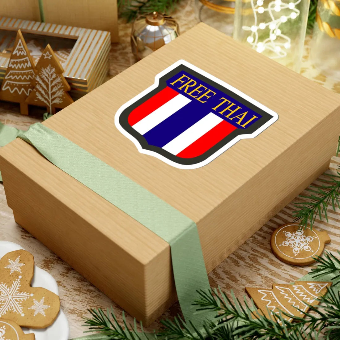 Free Thai insignia (Thailand) (Coat of Arms) STICKER Vinyl Kiss-Cut Decal - The Sticker Space