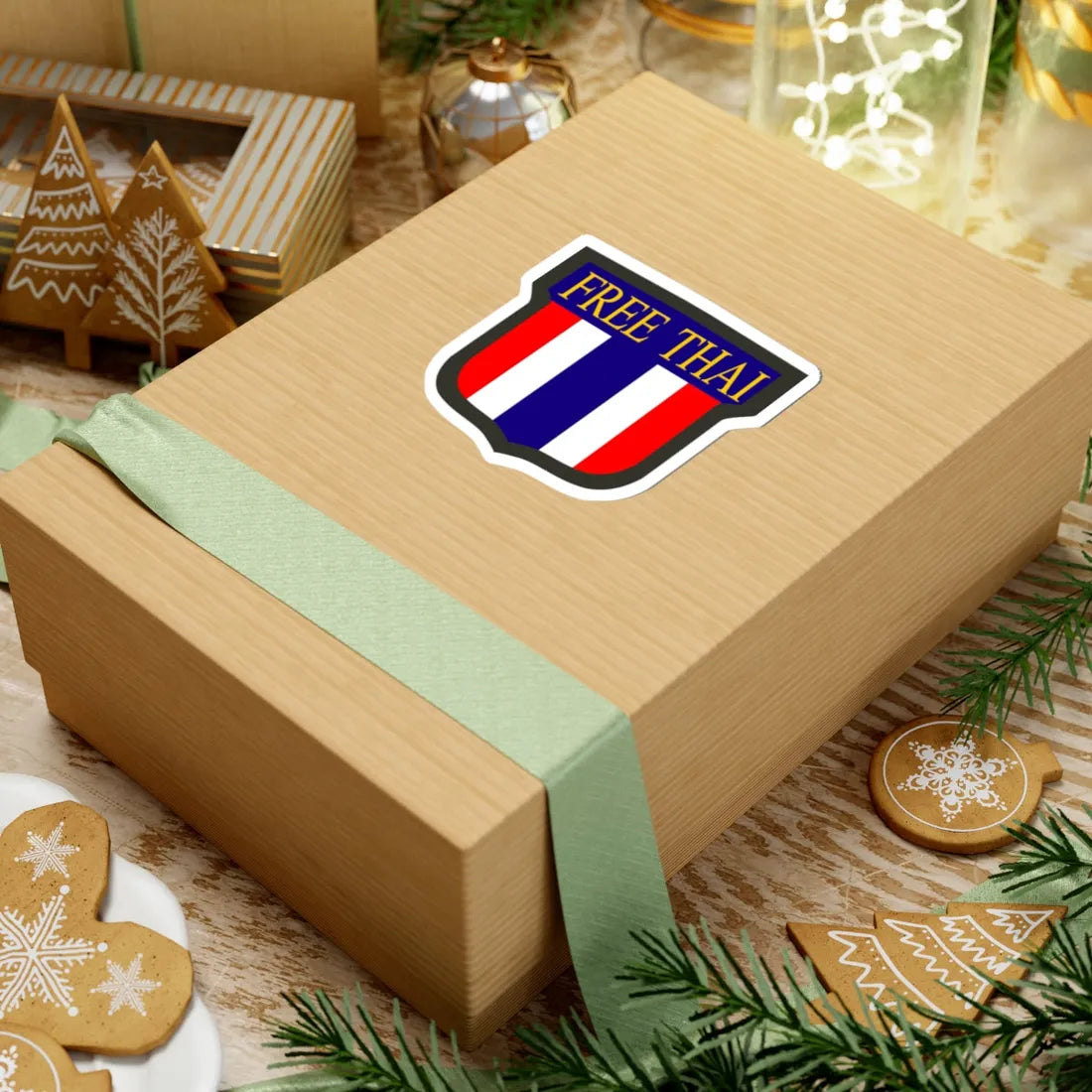 Free Thai insignia (Thailand) (Coat of Arms) STICKER Vinyl Kiss-Cut Decal - The Sticker Space